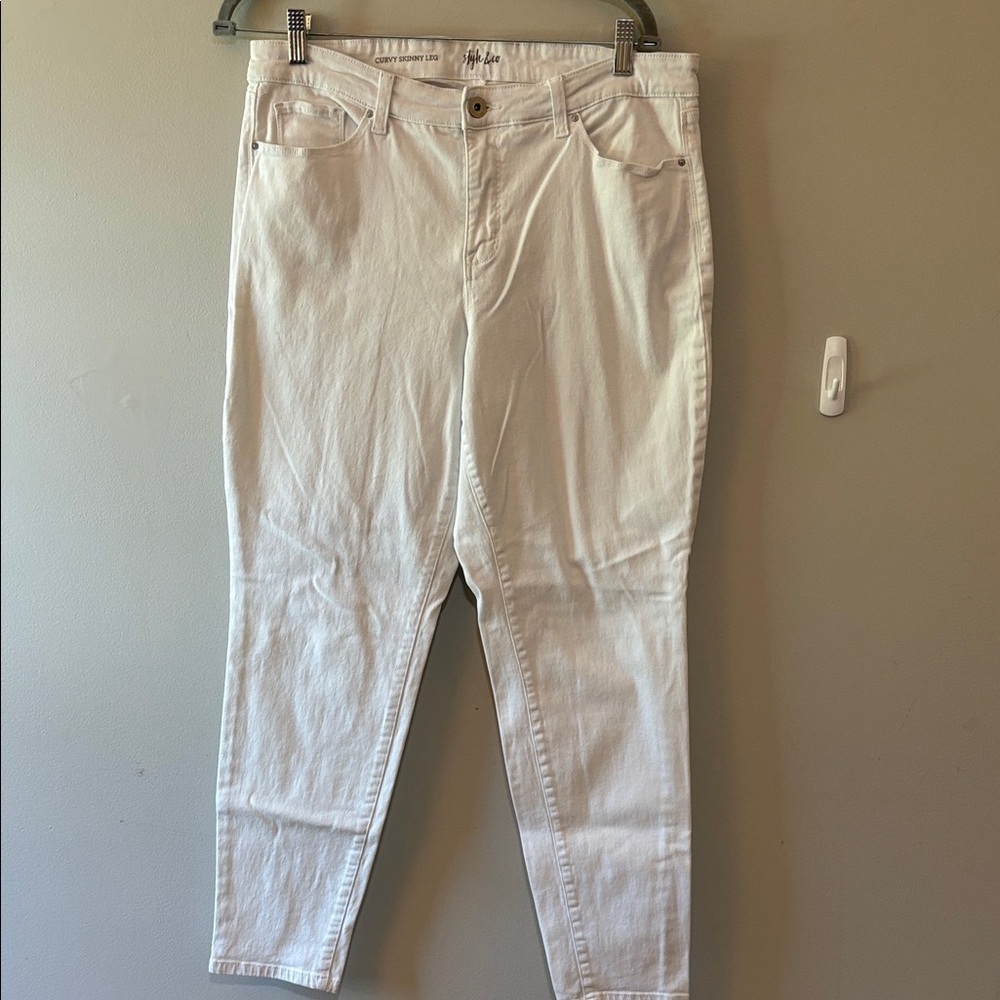 Style & Co. Women's White Ankle Jeans Size 14